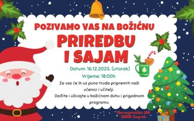 Poziv na božićnu priredbu i sajam